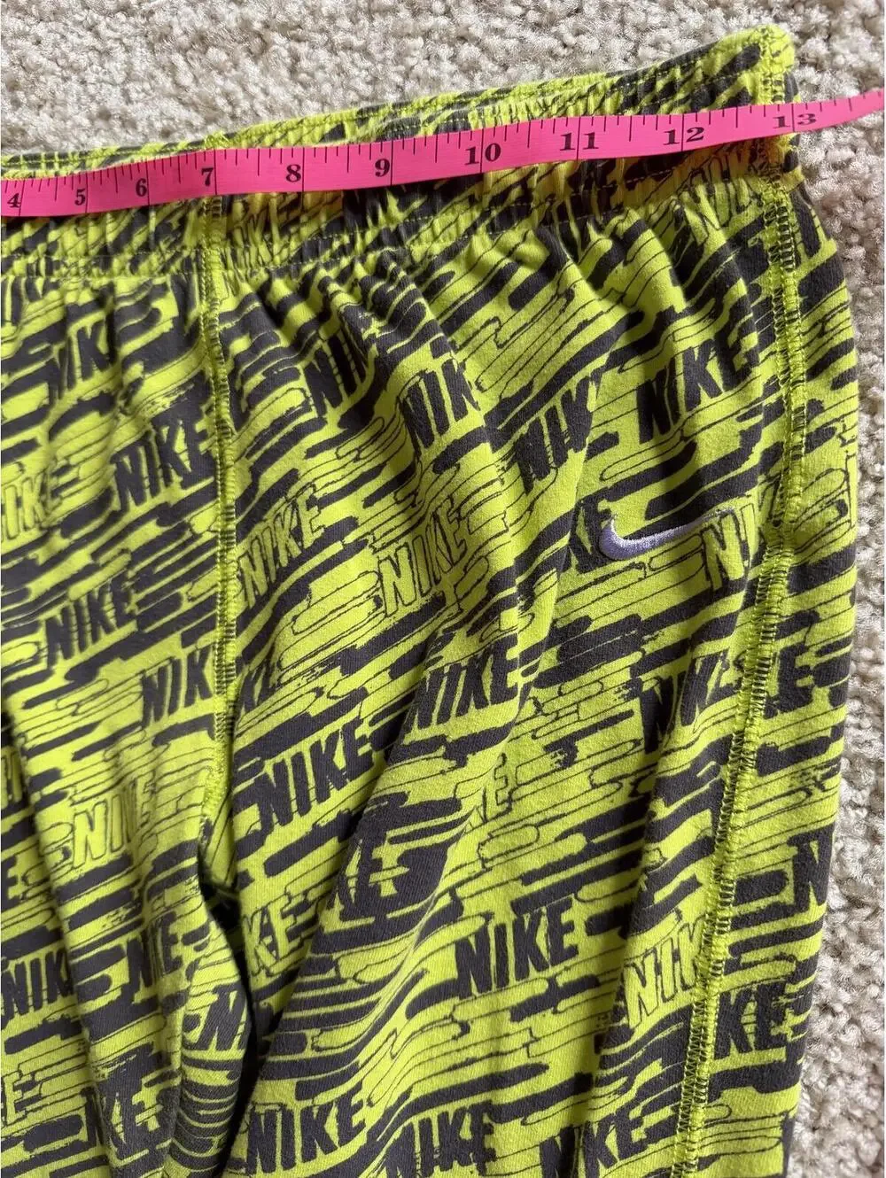 Youth XL/Adult XS Nike lime/black leggings